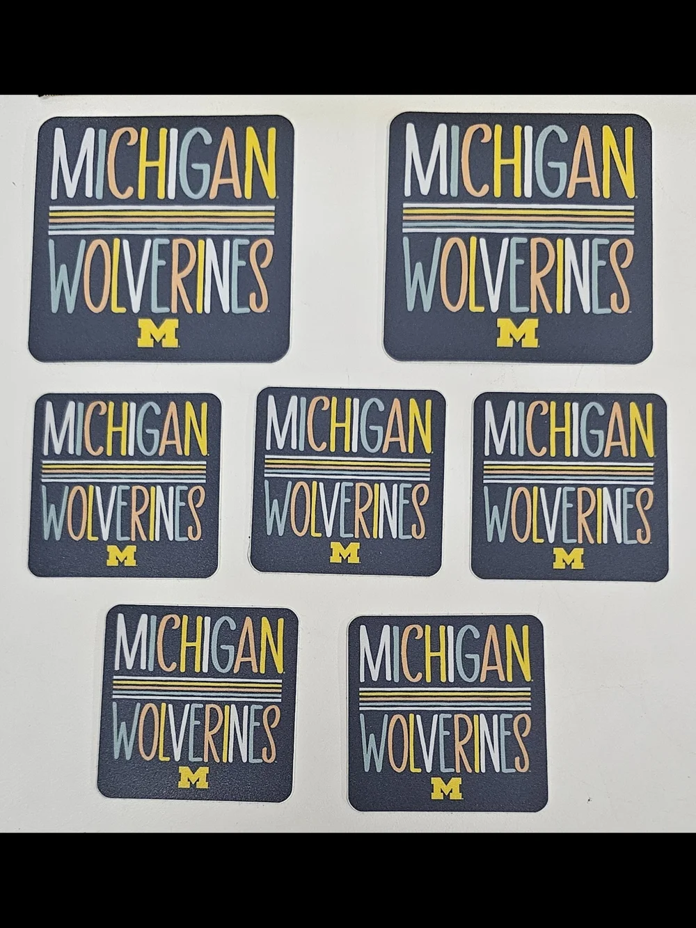 Michigan Wolverines Stickers, Pack Of 7 High-quality Durable 2
